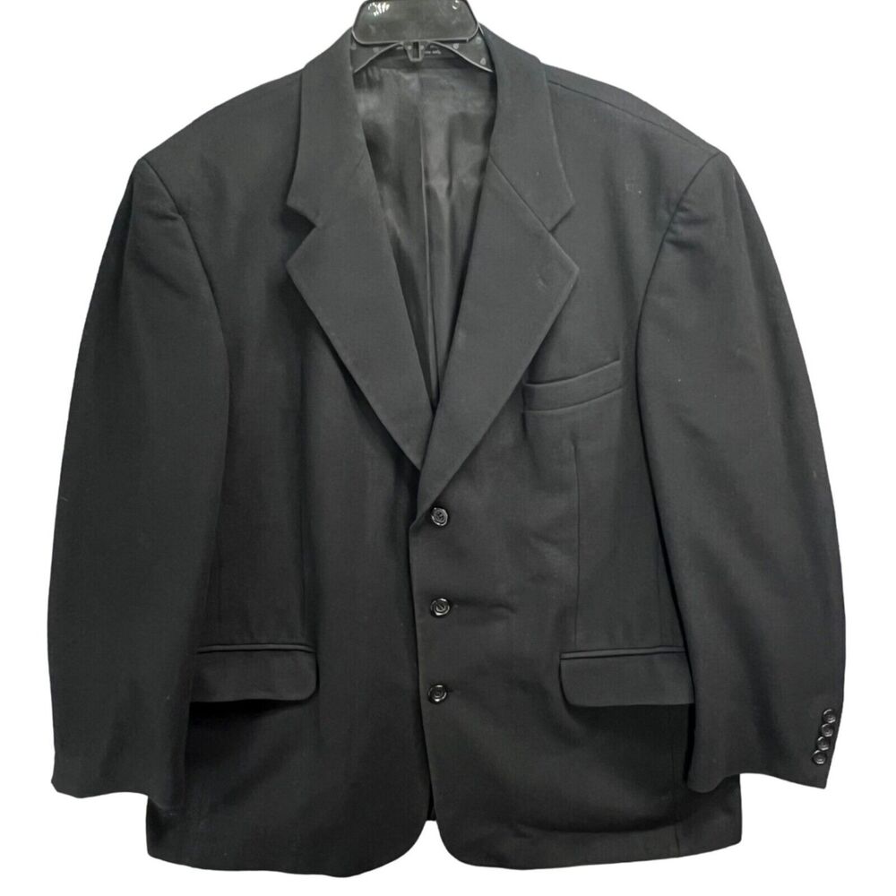 Gianfranco Ruffini Blazer Mens 46R Black Cashmere Blend‎ Dinner Jacket Italy Vtg